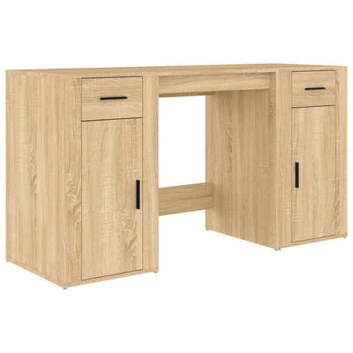 Desk with Cabinet Sonoma Oak Engineered Wood.