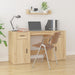 Desk with Cabinet Sonoma Oak Engineered Wood.