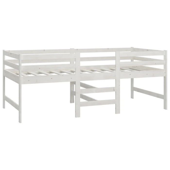Bed Frame White Solid Wood Pine 90 cm