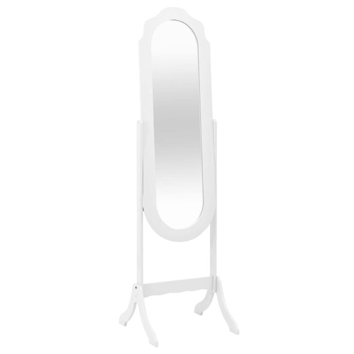 Free Standing Mirror White 45.5x47.5x160 cm