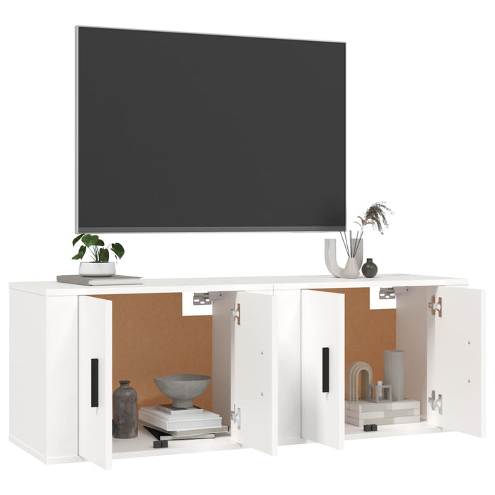 Wall-mounted TV Cabinets 2 pcs White 57 cm