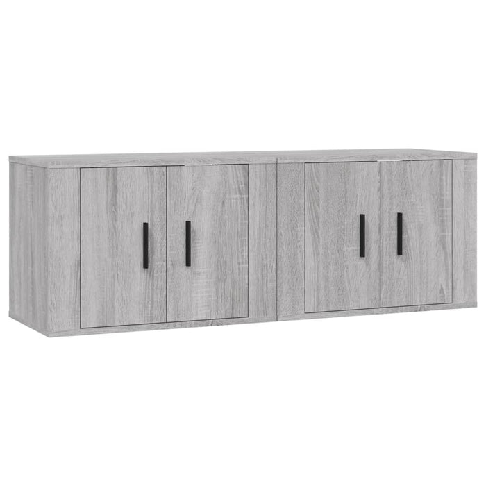Wall-mounted TV Cabinets 2 pcs Grey Sonoma 57 cm