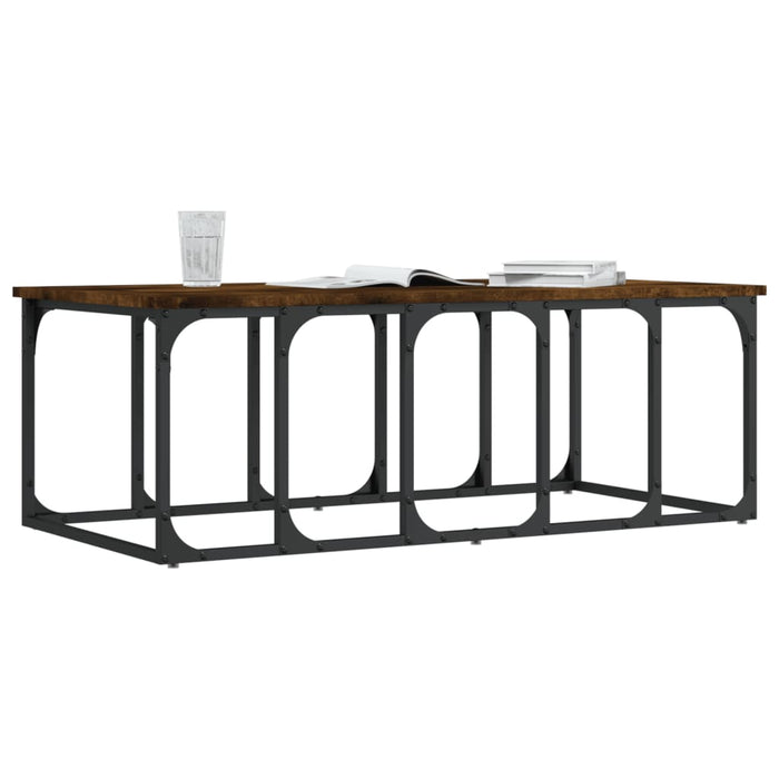 Coffee Table Smoked Oak 100x50x35.5 cm Engineered Wood