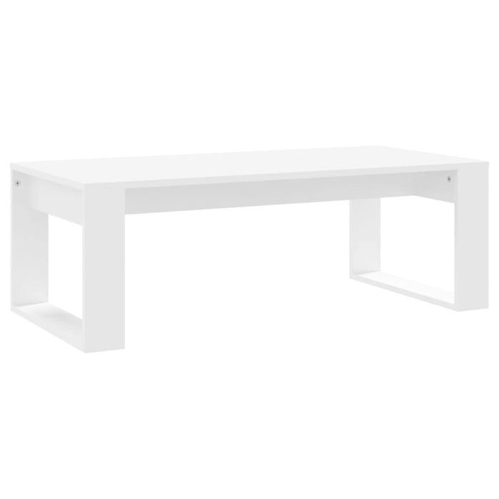 Coffee Table White Engineered Wood 102 cm