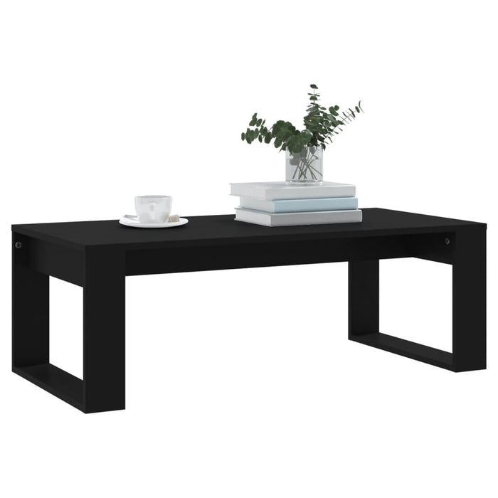 Coffee Table Black Engineered Wood 102 cm