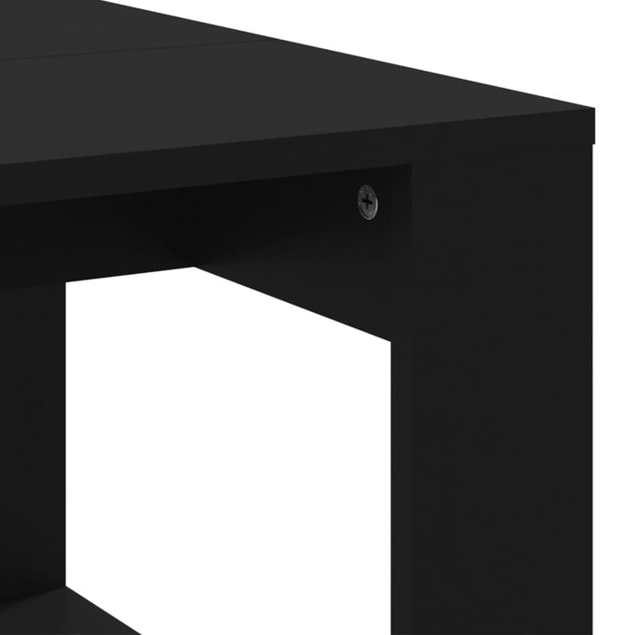 Coffee Table Black Engineered Wood 102 cm