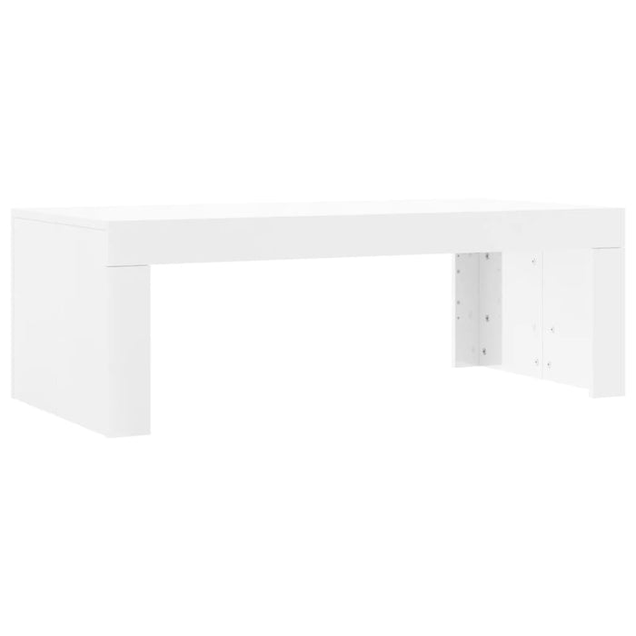 Coffee Table High Gloss White Engineered Wood 102 cm