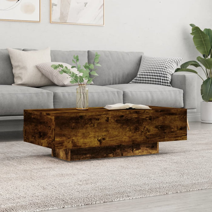 Coffee Table Smoked Oak Engineered Wood 100 cm