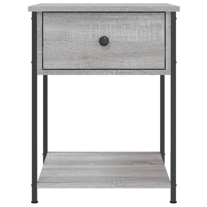Bedside Table Grey Sonoma Engineered Wood 44 cm
