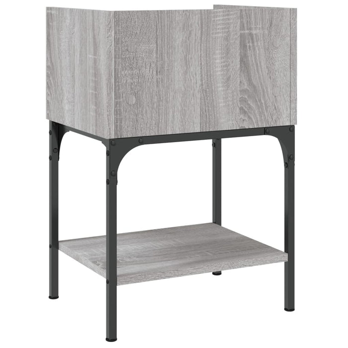 Bedside Table Grey Sonoma 40.5x31x60 cm
