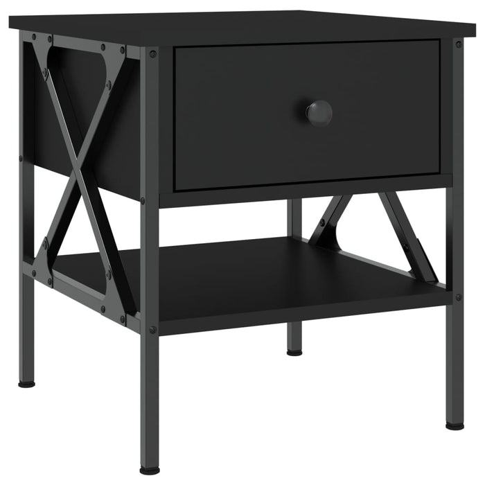 Bedside Tables 2 pcs Black Engineered Wood 40 cm
