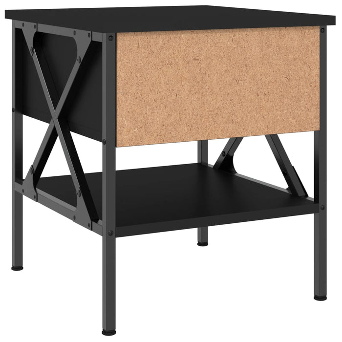 Bedside Tables 2 pcs Black Engineered Wood 40 cm