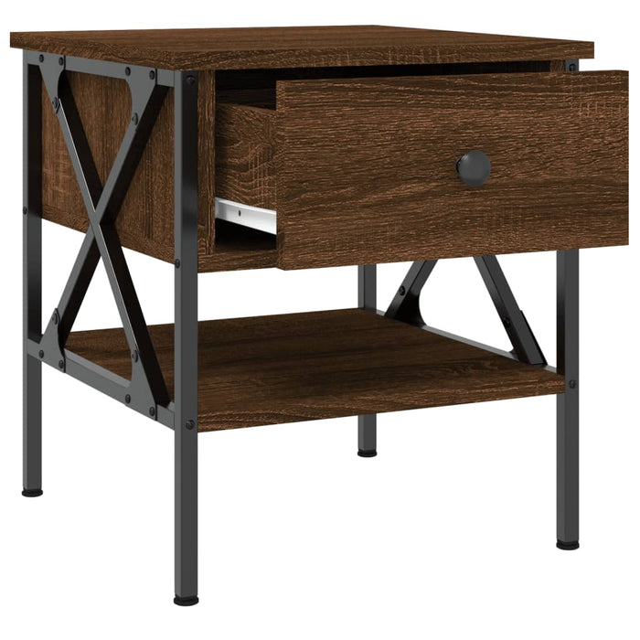 Bedside Tables 2 pcs Brown Oak Engineered Wood 40 cm