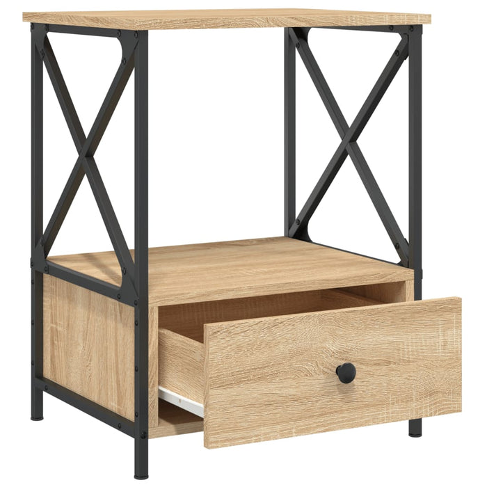 Bedside Table Sonoma Oak Engineered Wood 50 cm