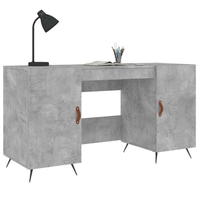 Desk Concrete Grey Engineered Wood 140 cm