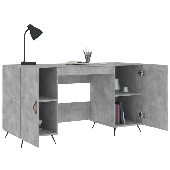 Desk Concrete Grey Engineered Wood 140 cm