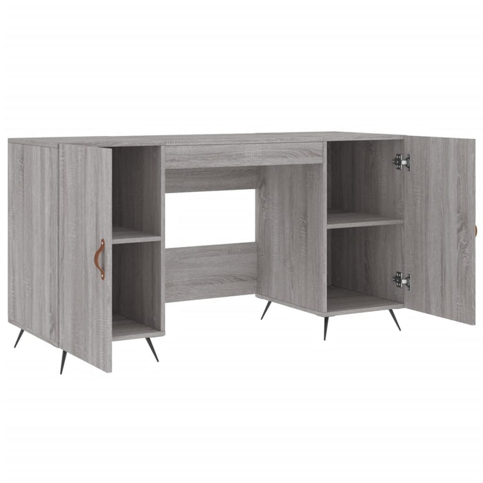 Desk Grey Sonoma Engineered Wood 140 cm