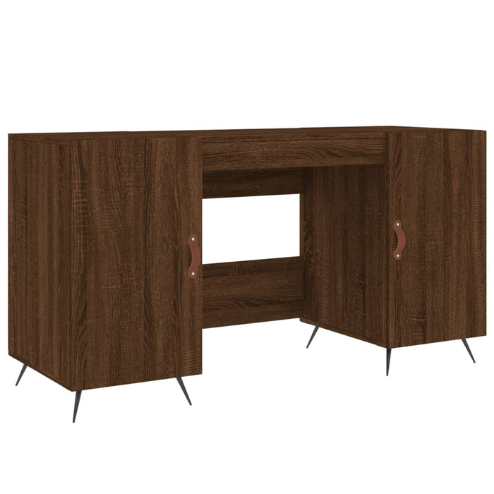 Desk Brown Oak Engineered Wood 140 cm