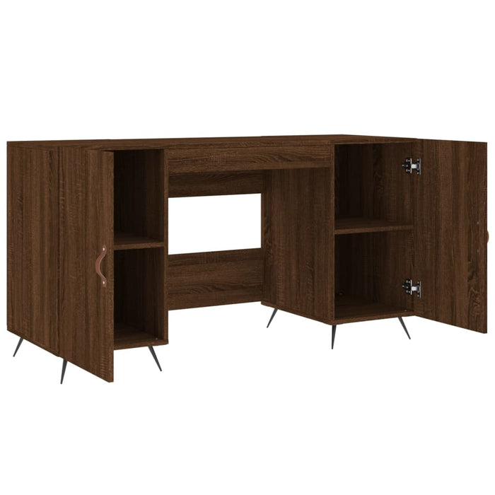 Desk Brown Oak Engineered Wood 140 cm