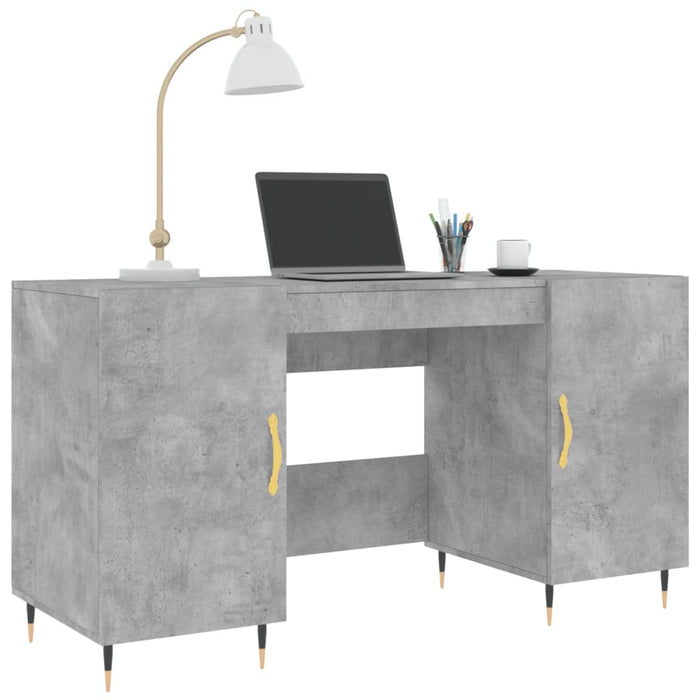 Desk Concrete Grey Engineered Wood 140 cm