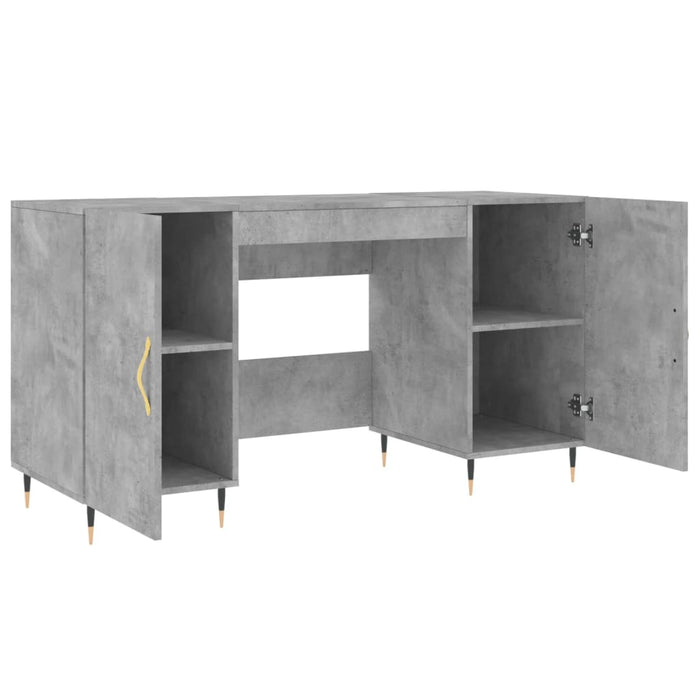 Desk Concrete Grey Engineered Wood 140 cm