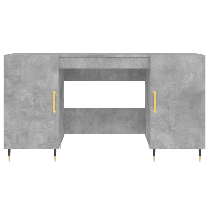 Desk Concrete Grey Engineered Wood 140 cm