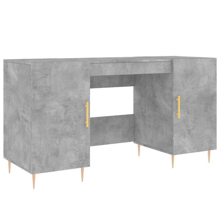 Desk Concrete Grey Engineered Wood 140 cm