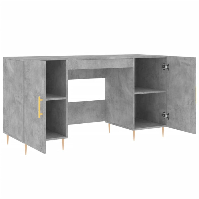 Desk Concrete Grey Engineered Wood 140 cm