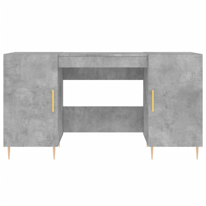 Desk Concrete Grey Engineered Wood 140 cm