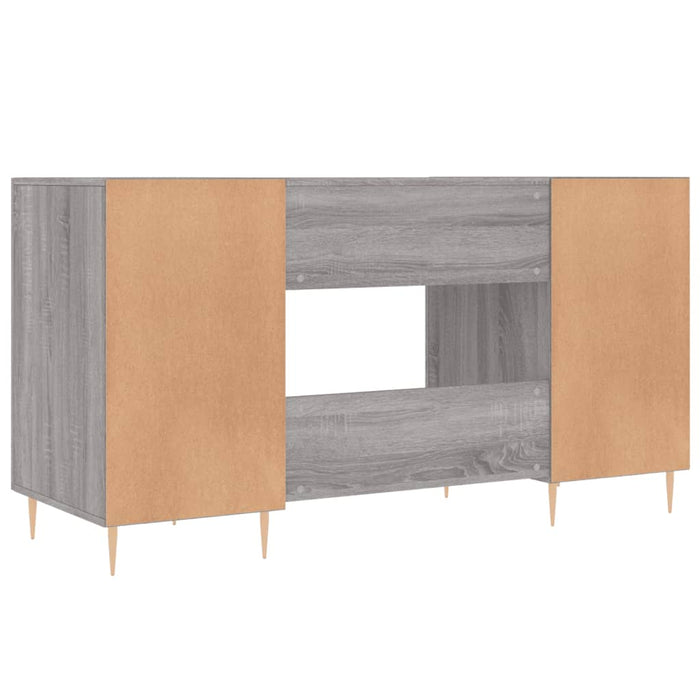 Desk Grey Sonoma Engineered Wood 140 cm