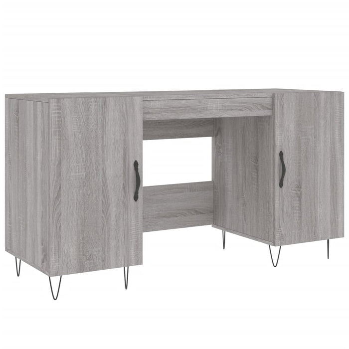 Desk Grey Sonoma Engineered Wood 140 cm