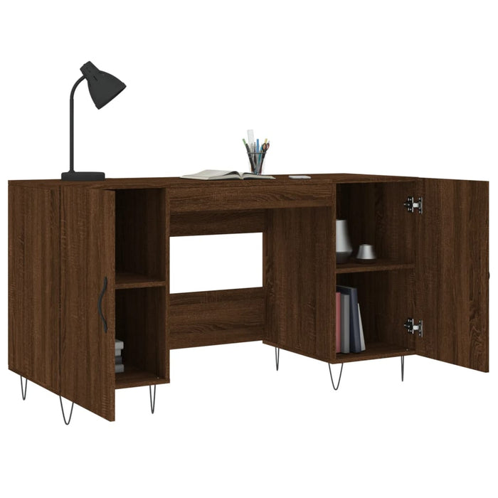 Desk Brown Oak Engineered Wood 140 cm