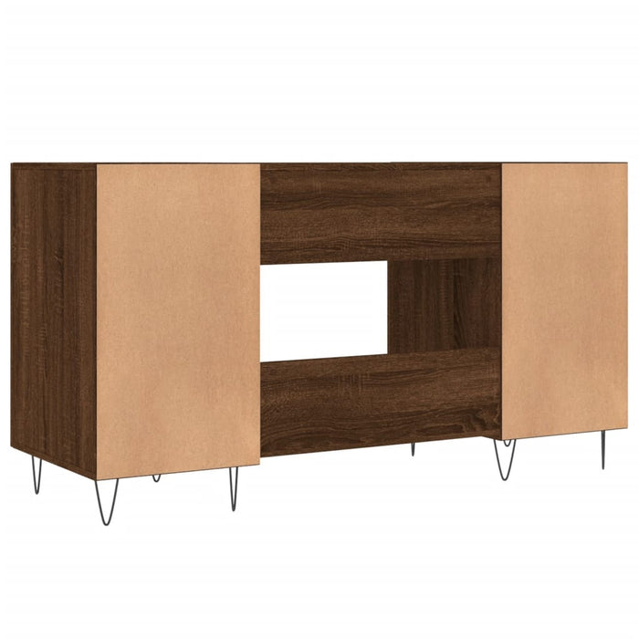Desk Brown Oak Engineered Wood 140 cm