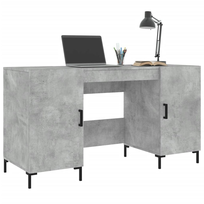 Desk Concrete Grey Engineered Wood 140 cm