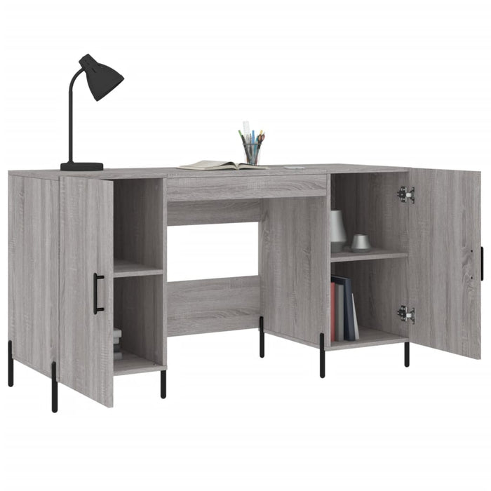 Desk Grey Sonoma Engineered Wood 140 cm