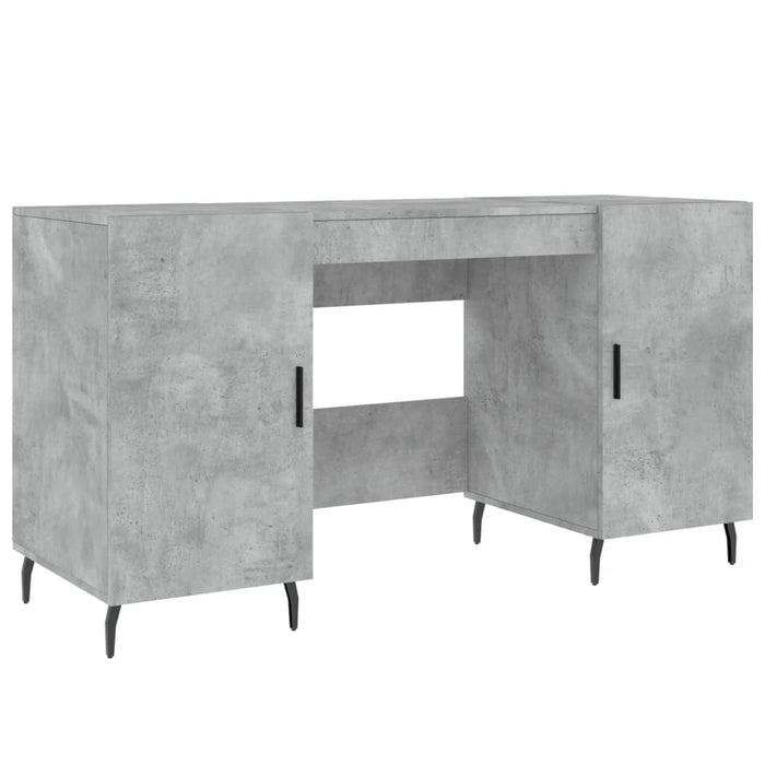 Desk Concrete Grey Engineered Wood 140 cm