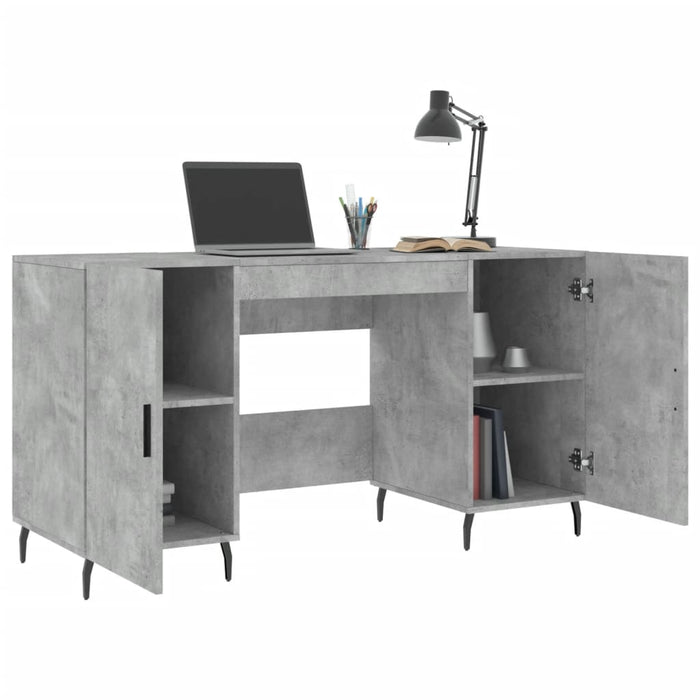 Desk Concrete Grey Engineered Wood 140 cm