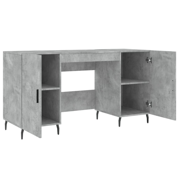 Desk Concrete Grey Engineered Wood 140 cm