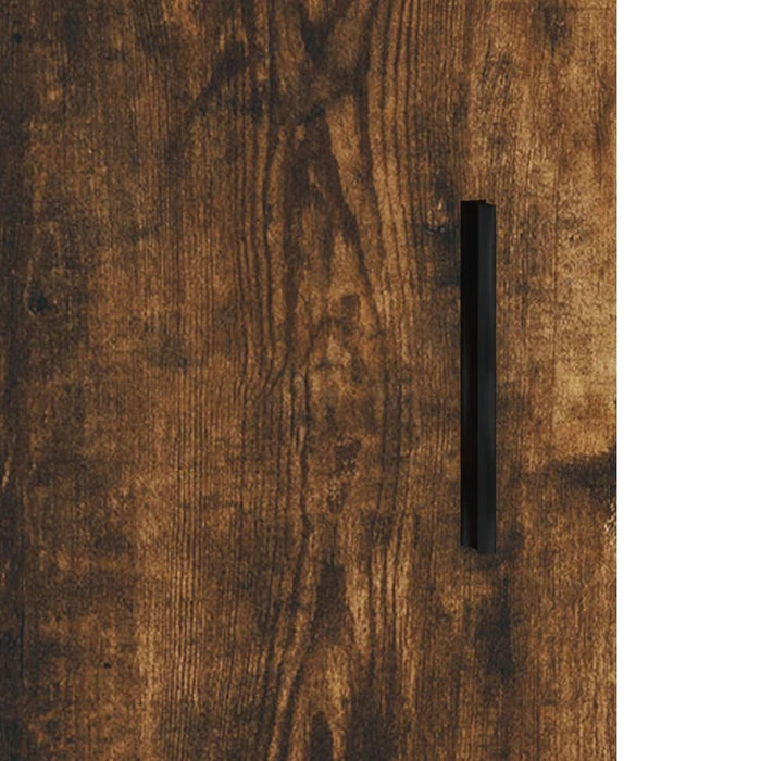 Desk Smoked Oak Engineered Wood 140 cm