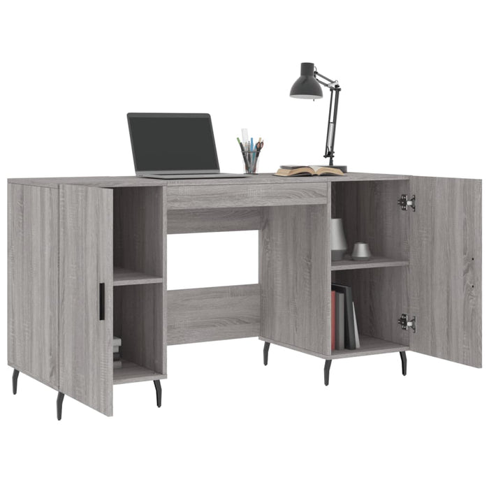 Desk Grey Sonoma Engineered Wood 140 cm