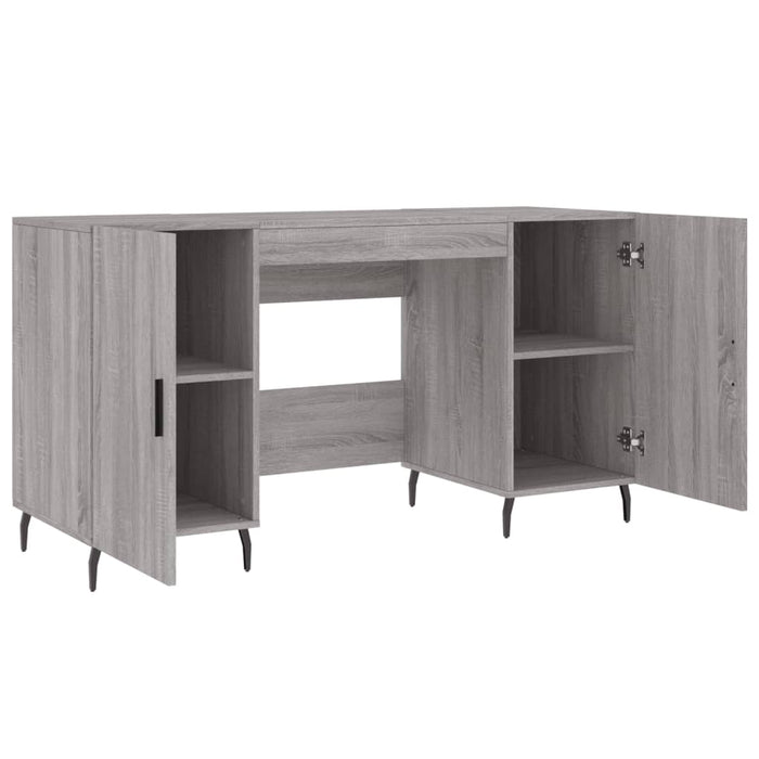 Desk Grey Sonoma Engineered Wood 140 cm