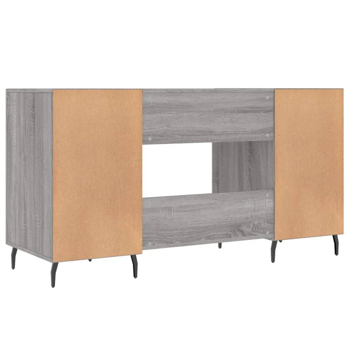 Desk Grey Sonoma Engineered Wood 140 cm