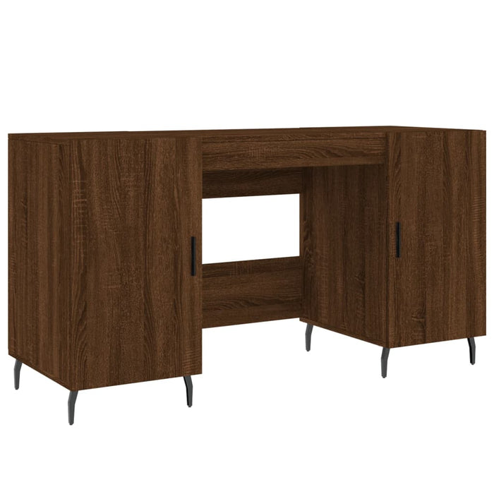 Desk Brown Oak Engineered Wood 140 cm