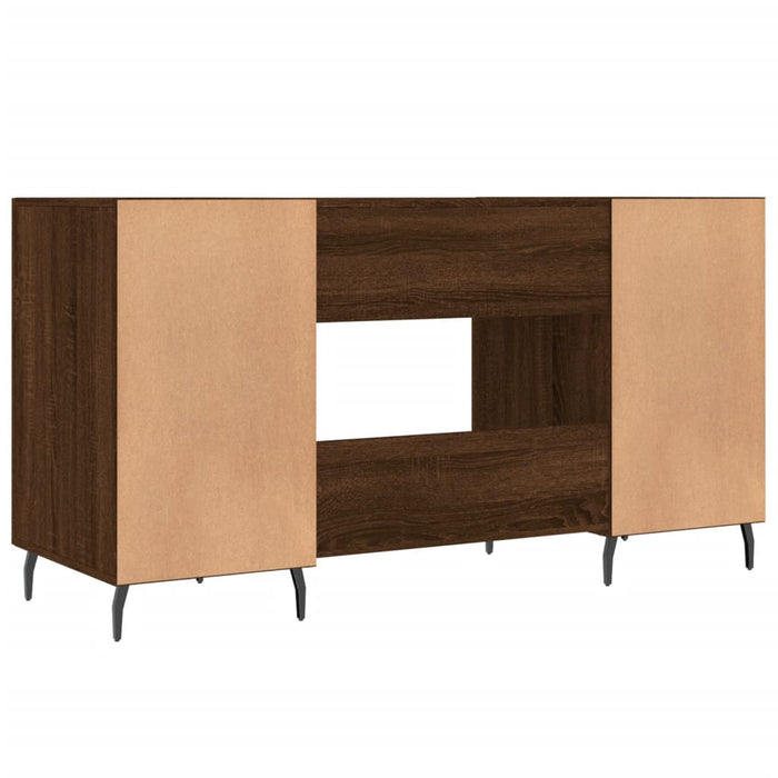 Desk Brown Oak Engineered Wood 140 cm