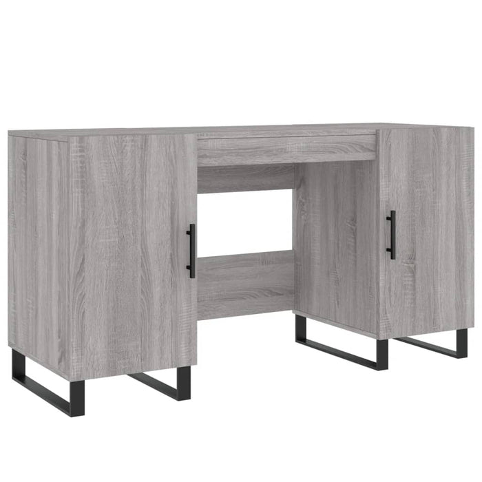 Desk Grey Sonoma Engineered Wood 140 cm