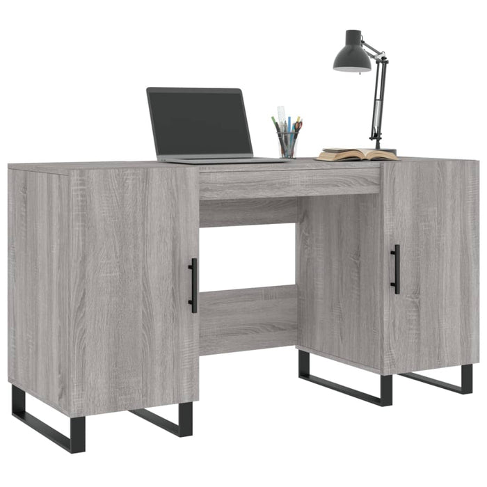 Desk Grey Sonoma Engineered Wood 140 cm