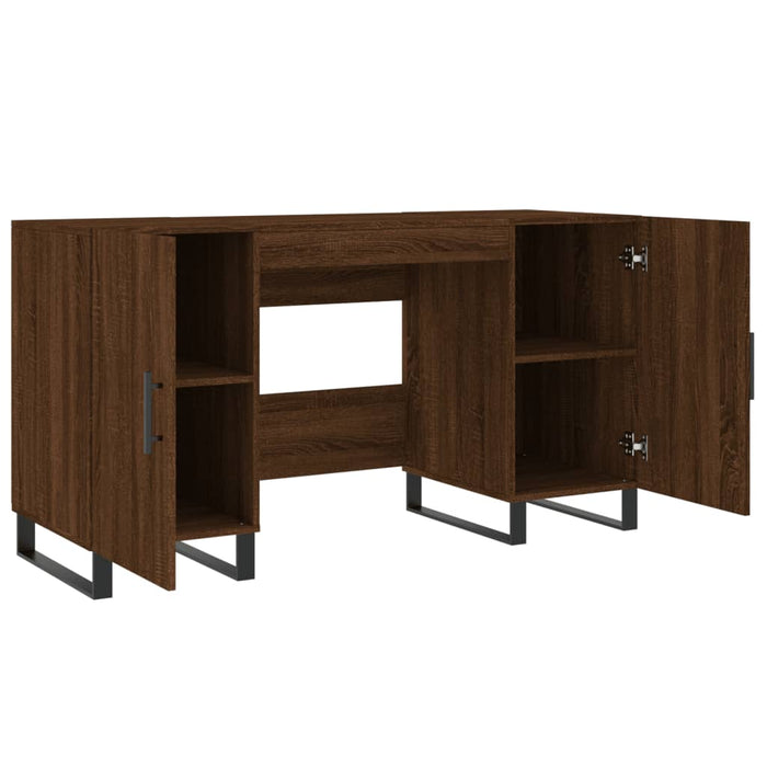 Desk Brown Oak Engineered Wood 140 cm