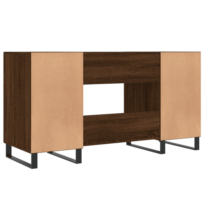 Desk Brown Oak Engineered Wood 140 cm