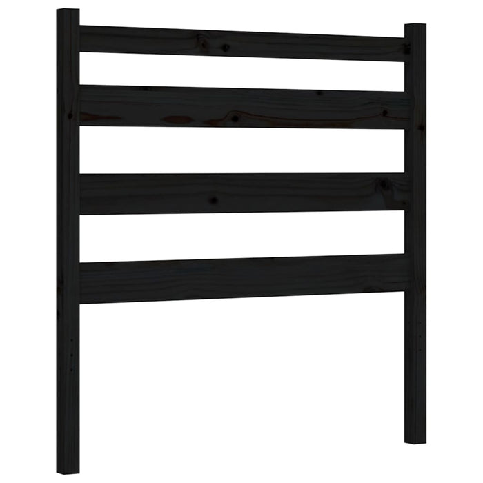 Bed Frame with Headboard Black 3FT Single Solid Wood