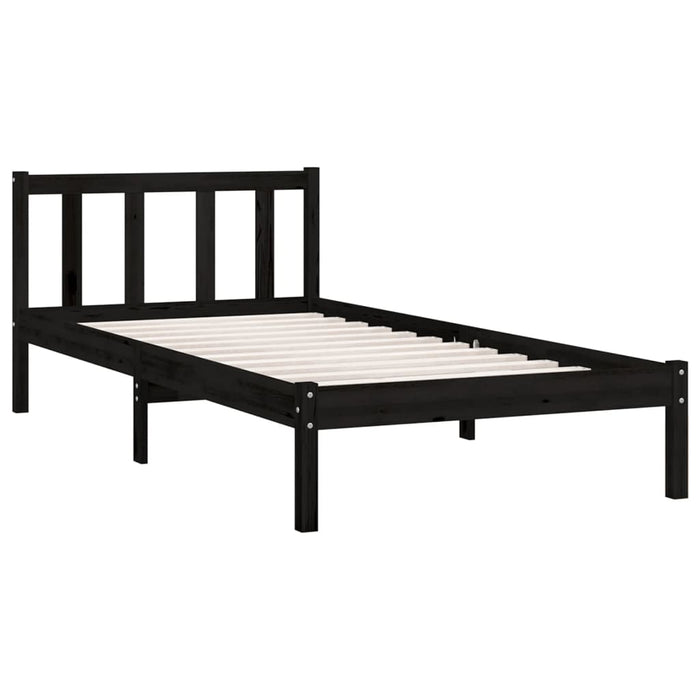 Bed Frame with Headboard Black 3FT